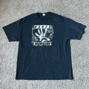 naked aggression band tee